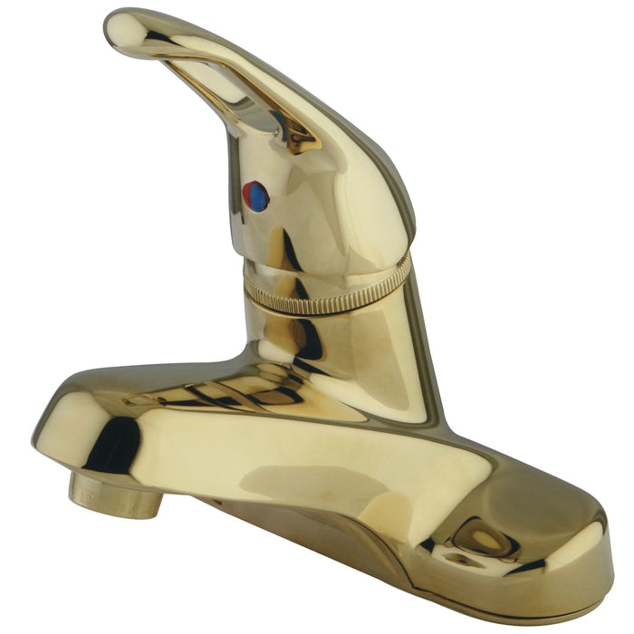 Wyndham GKB512LP Single-Handle 2-Hole Deck Mount 4" Centerset Bathroom Faucet, Polished Brass