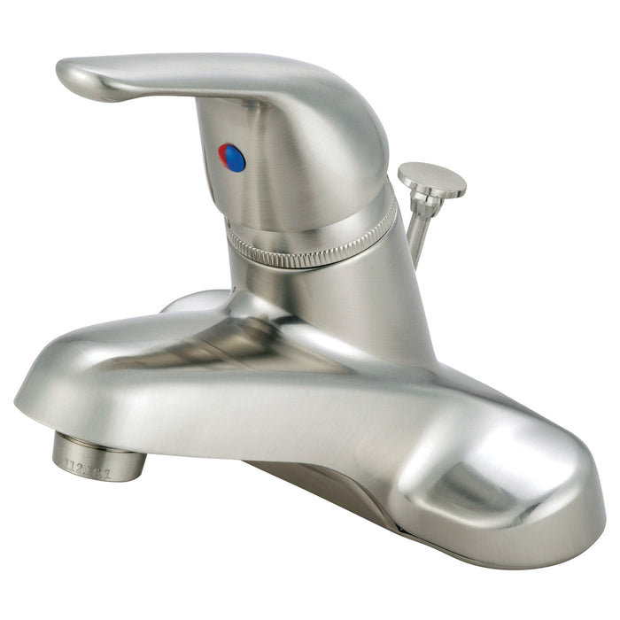 Chatham GKB548B Single-Handle 3-Hole Deck Mount 4" Centerset Bathroom Faucet with Brass Pop-Up, Brushed Nickel