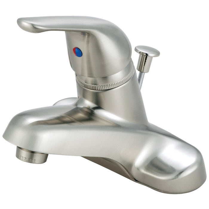 Chatham GKB548 Single-Handle 3-Hole Deck Mount 4" Centerset Bathroom Faucet with Plastic Pop-Up, Brushed Nickel