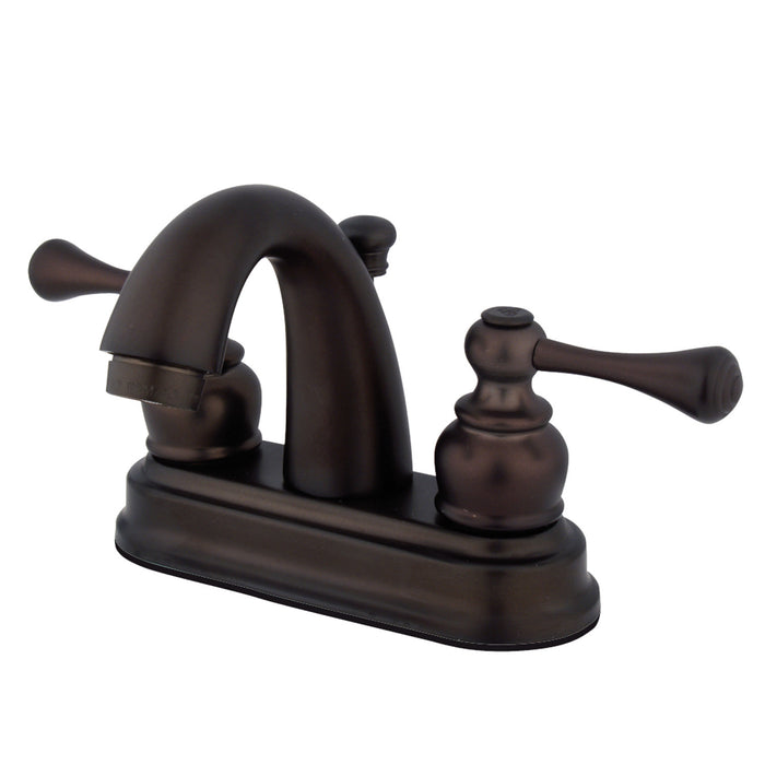 Vintage GKB5615BL Two-Handle 3-Hole Deck Mount 4" Centerset Bathroom Faucet with Plastic Pop-Up, Oil Rubbed Bronze