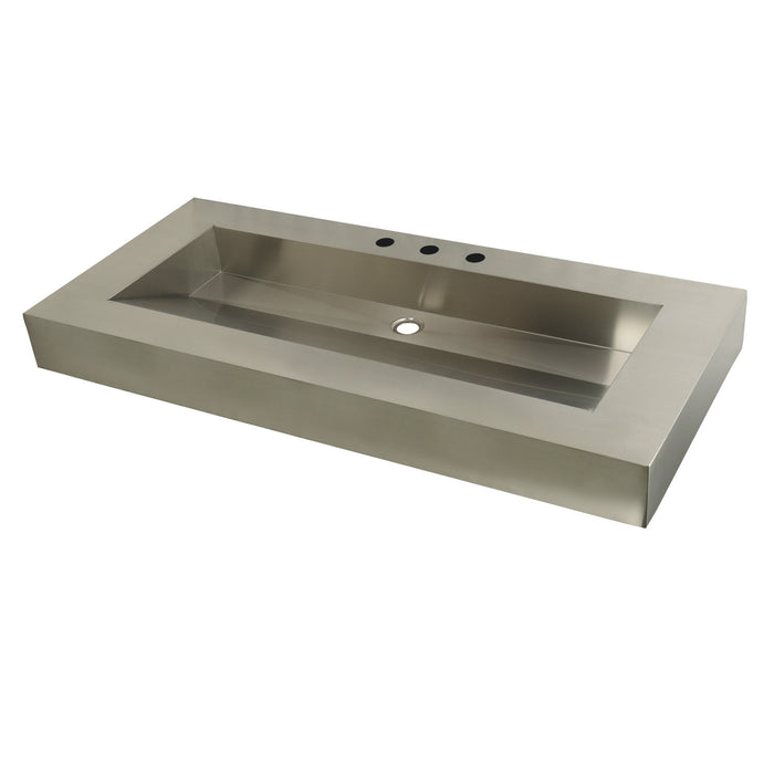 Kingston Commercial GLTS49225 49-Inch Stainless Steel Console Sink Top, Brushed