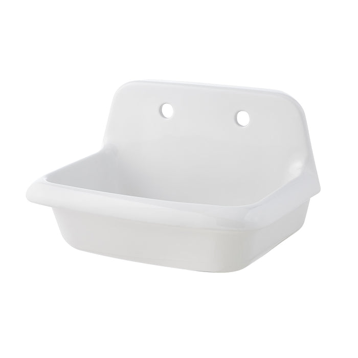 Doriteal GPLWS241715 24-Inch Ceramic Wall Mount Bathroom Sink, Glossy White