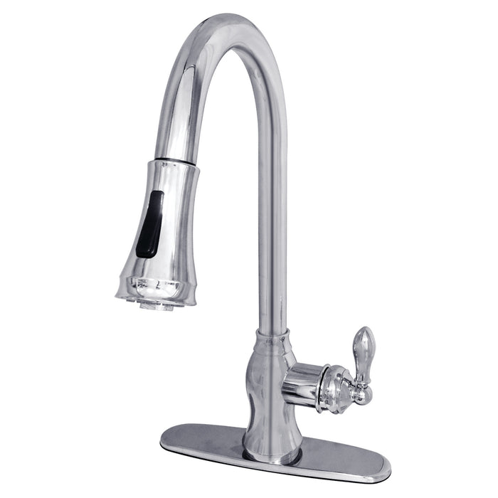 American Classic GSY7771ACL Single-Handle 1-or-3 Hole Deck Mount Pull-Down Sprayer Kitchen Faucet, Polished Chrome