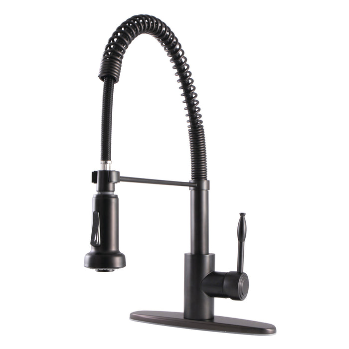 Nustudio GSY8885NKL Single-Handle 1-or-3 Hole Deck Mount Pre-Rinse Kitchen Faucet, Oil Rubbed Bronze