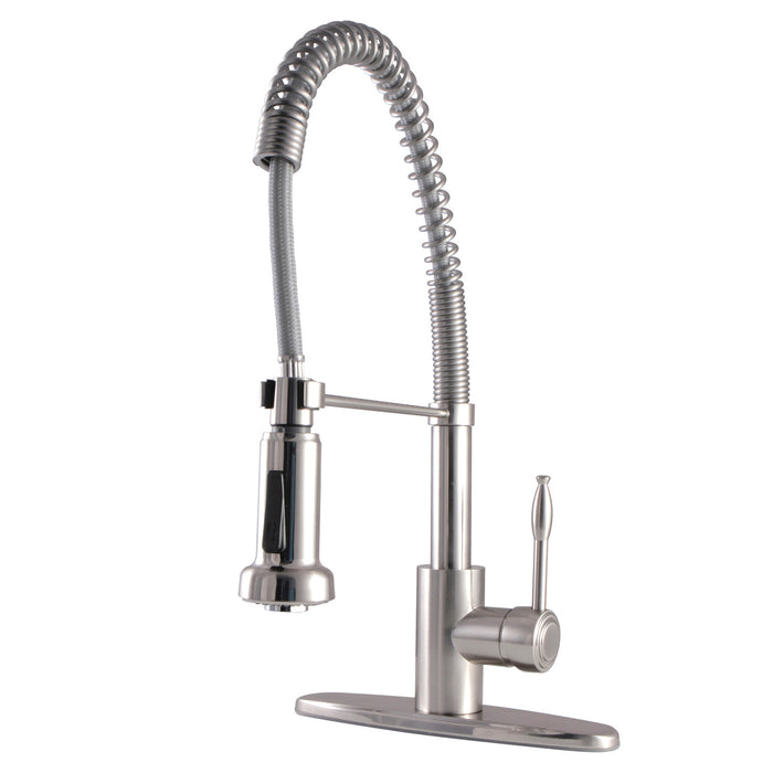 Nustudio GSY8888NKL Single-Handle 1-or-3 Hole Deck Mount Pre-Rinse Kitchen Faucet, Brushed Nickel