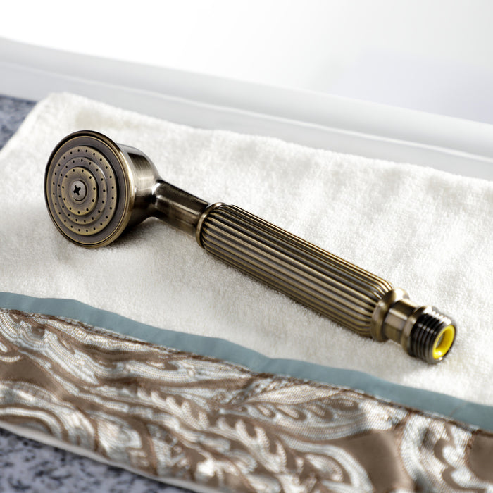 Kingston Heirloom K107A3 - Vintage Single Function Round Hand Shower, Antique Brass