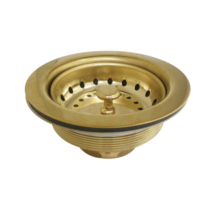 Tacoma K111BPB 3-1/2 Inch Kitchen Sink Basket Strainer Only, Polished Brass