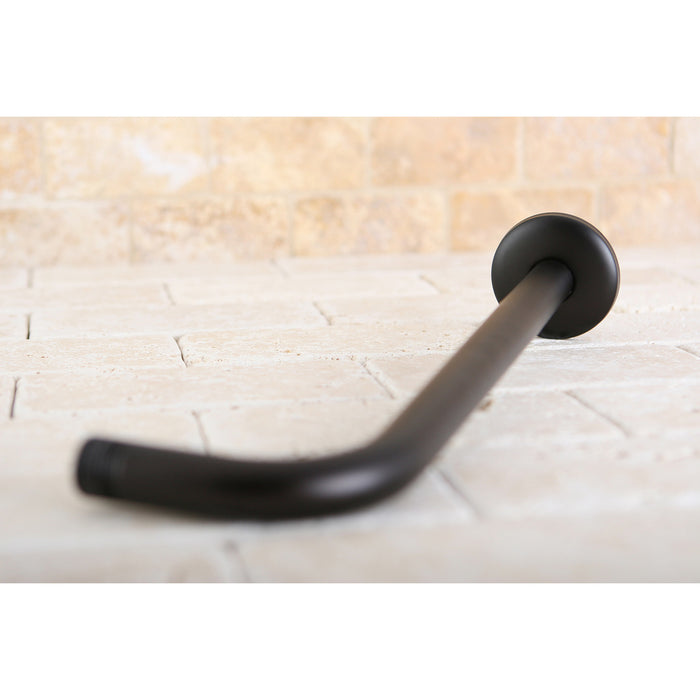 Claremont K112A5 12-Inch J-Shaped Rain Drop Shower Arm with Flange, Oil Rubbed Bronze