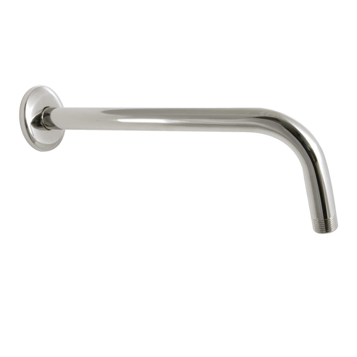 Claremont K112A6 12-Inch J-Shaped Rain Drop Shower Arm with Flange, Polished Nickel
