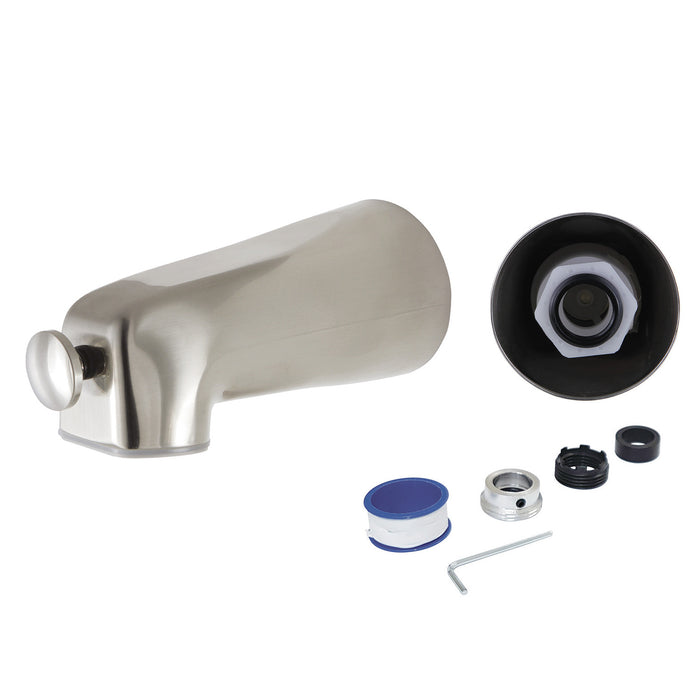 Kingston Shower Scape K1263A8 5-7/16 Inch Zinc Universal Tub Faucet Spout with Diverter, Brushed Nickel