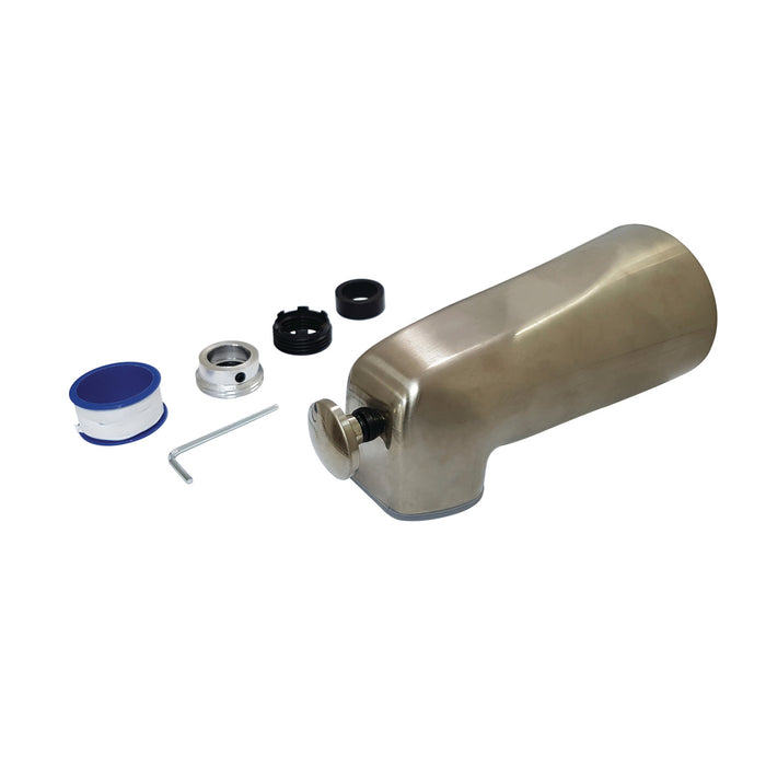 Kingston Shower Scape K1263A8 5-7/16 Inch Zinc Universal Tub Faucet Spout with Diverter, Brushed Nickel