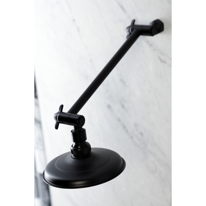 Kingston Heirloom K135K0MB - Victorian 5-1/4-Inch Round Raindrop Brass Shower Head with 10-Inch High-Low Shower Arm, Matte Black