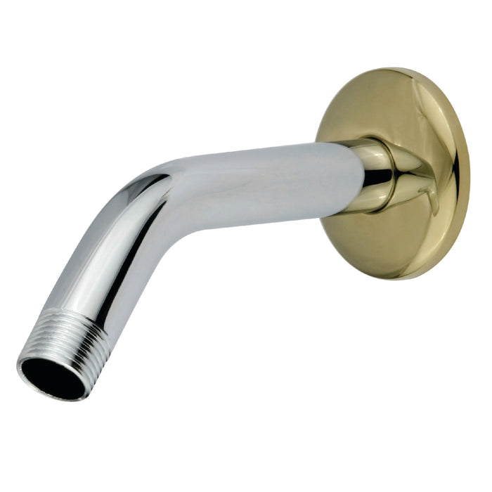 Shower Scape K150K4 5-3/8 Inch Shower Arm with Flange, Polished Chrome/Polished Brass