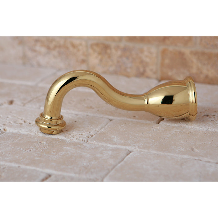 Kingston Heritage K1687A2 6-1/4 Inch Brass Tub Faucet Spout, Polished Brass