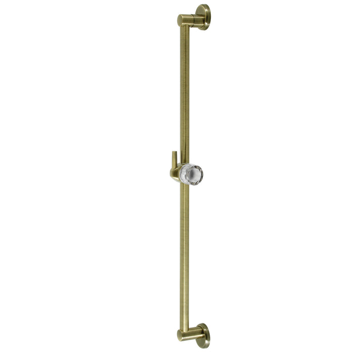 Shower Scape K180A3 24-Inch Shower Slide Bar with Pin Mount Hook, Antique Brass