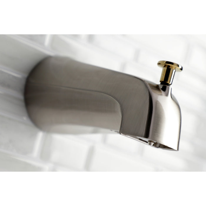 Shower Scape K188A9 5-1/4 Inch Diverter Tub Spout, Brushed Nickel/Polished Brass