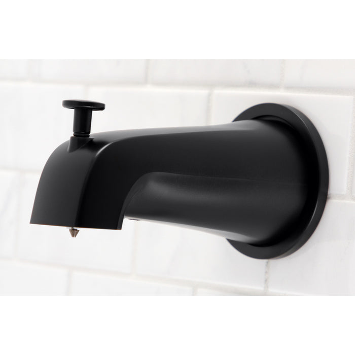 Kingston Made To Match K188E0 5-1/2 Inch Zinc Tub Faucet Spout with Diverter and Flange, Matte Black
