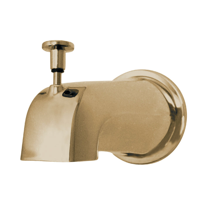 Kingston Made To Match K188E2 5-1/2 Inch Zinc Tub Faucet Spout with Diverter and Flange, Polished Brass