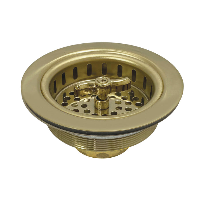 Tacoma K212PB 3-1/2 Inch Kitchen Sink Basket Strainer Only, Polished Brass