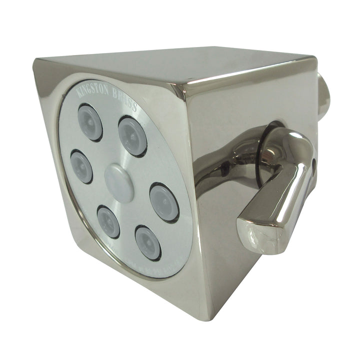 Kingston Sona K230A6 - Monarch 2-4/5-Inch Square Jet Spray Brass Shower Head, Polished Nickel