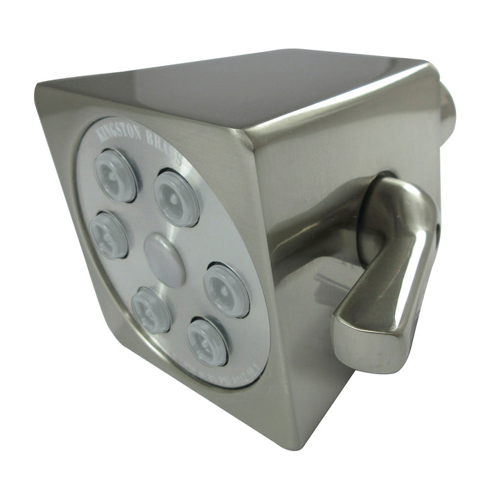 Kingston Sona K230A8 - Monarch 2-4/5-Inch Square Jet Spray Brass Shower Head, Brushed Nickel