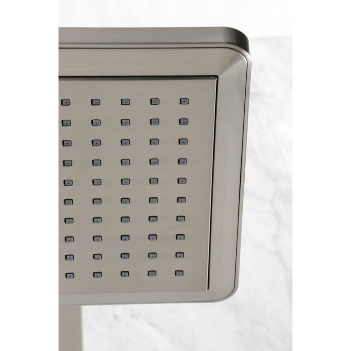 Kingston Sona K250A8CK - Claremont 9-5/8-Inch Square Raindrop ABS Shower Head with 15-3/4-Inch Shower Arm, Brushed Nickel