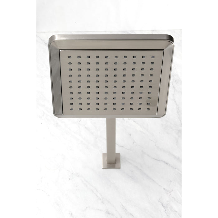 Kingston Sona K250A8CK - Claremont 9-5/8-Inch Square Raindrop ABS Shower Head with 15-3/4-Inch Shower Arm, Brushed Nickel