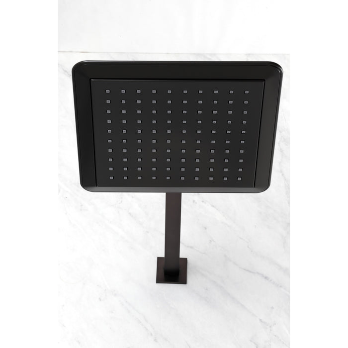 Kingston Sona K251A5CK - Claremont 9-5/8 Inch Square Raindrop ABS Shower Head with 15-3/4 Inch Shower Arm, Oil Rubbed Bronze