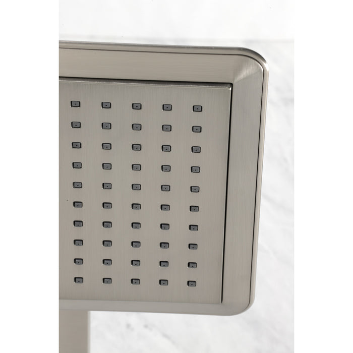 Kingston Sona K251A8CK - Claremont 9-5/8 Inch Square Raindrop ABS Shower Head with 15-3/4 Inch Shower Arm, Brushed Nickel