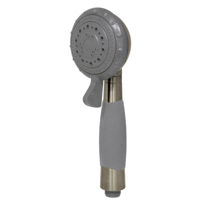 Kingston Kaiser K411A8 4-Function Round Hand Shower, Brushed Nickel/Gray