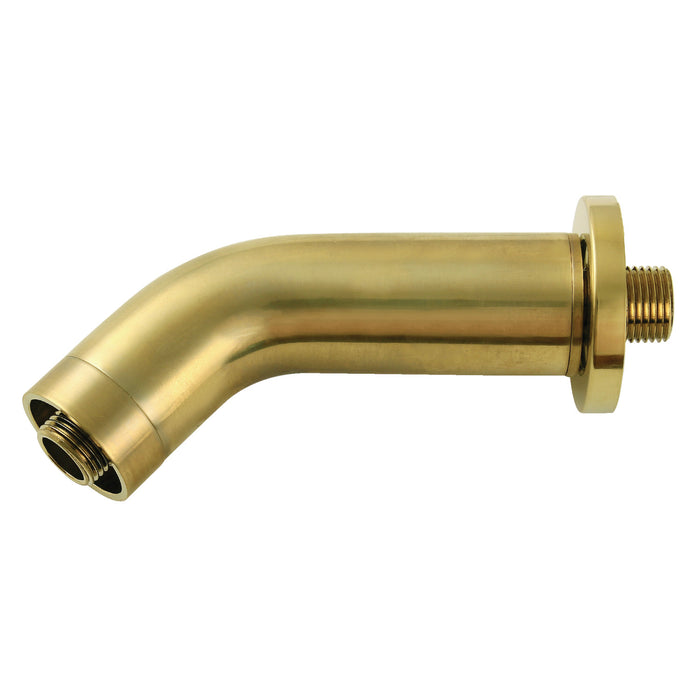 AquaElements K850E7 6-Inch Brass Shower Arm with Flange, Brushed Brass
