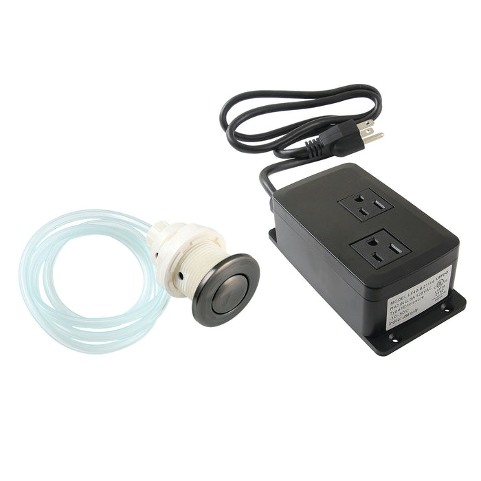 Kingston Trimscape KADK31VN Dual Outlet Garbage Disposal Air Switch Kit, Black Stainless