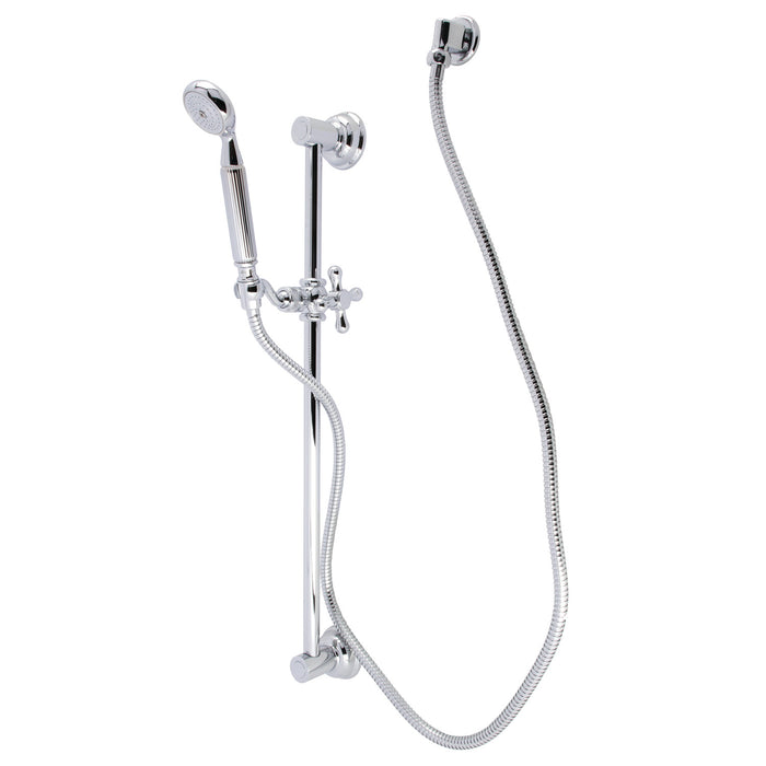 Kingston Heirloom KAK3421W1 - Made To Match Shower System with 24-Inch Slide/Grab Bar and Hand Shower, Polished Chrome