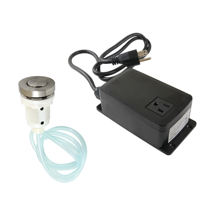 Kingston Trimscape KAMSK318 Single Outlet Garbage Disposal Air Switch Kit, Brushed Nickel