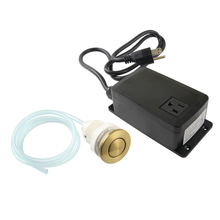Kingston Trimscape KASK317 Single Outlet Garbage Disposal Air Switch Kit, Brushed Brass