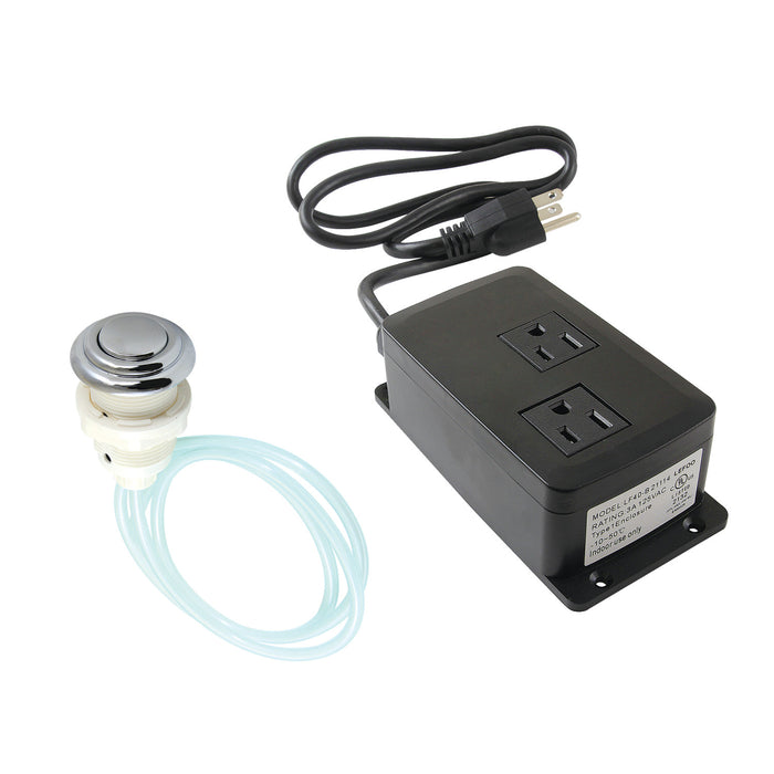 Kingston Heirloom KATDK311 - Trimscape Dual Outlet Garbage Disposal Air Switch Kit, Polished Chrome