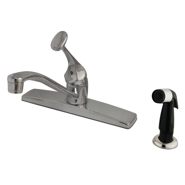 Columbia KB0572 Single-Handle 2-or-4 Hole Deck Mount 8" Centerset Kitchen Faucet with Side Sprayer, Polished Chrome