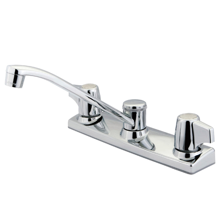 KB120 Two-Handle 2-Hole Deck Mount 8" Centerset Kitchen Faucet, Polished Chrome