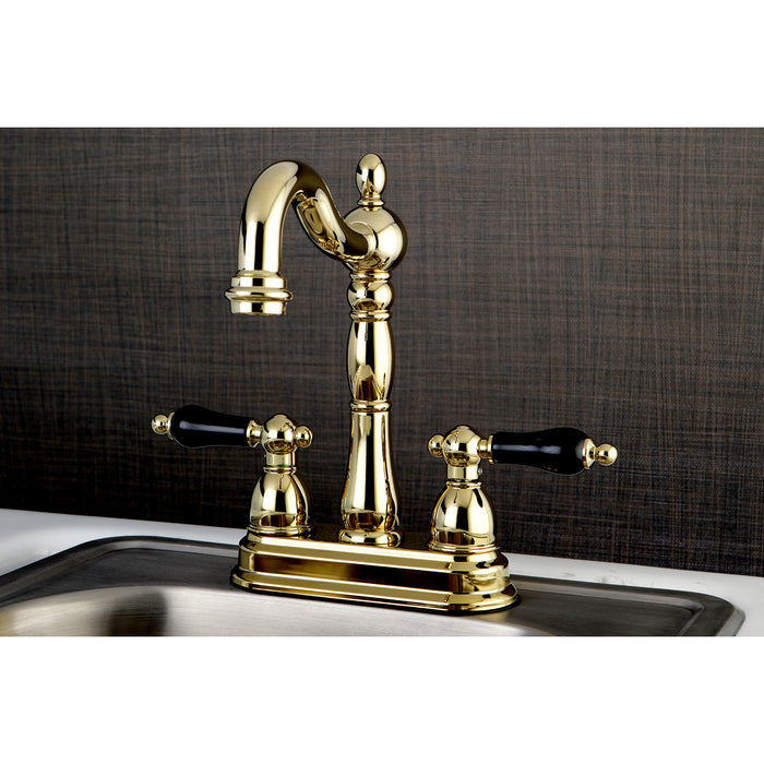 Duchess KB1492PKL Two-Handle 2-Hole Deck Mount Bar Faucet, Polished Brass