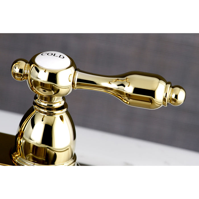 Tudor KB1492TAL Two-Handle 2-Hole Deck Mount Bar Faucet, Polished Brass