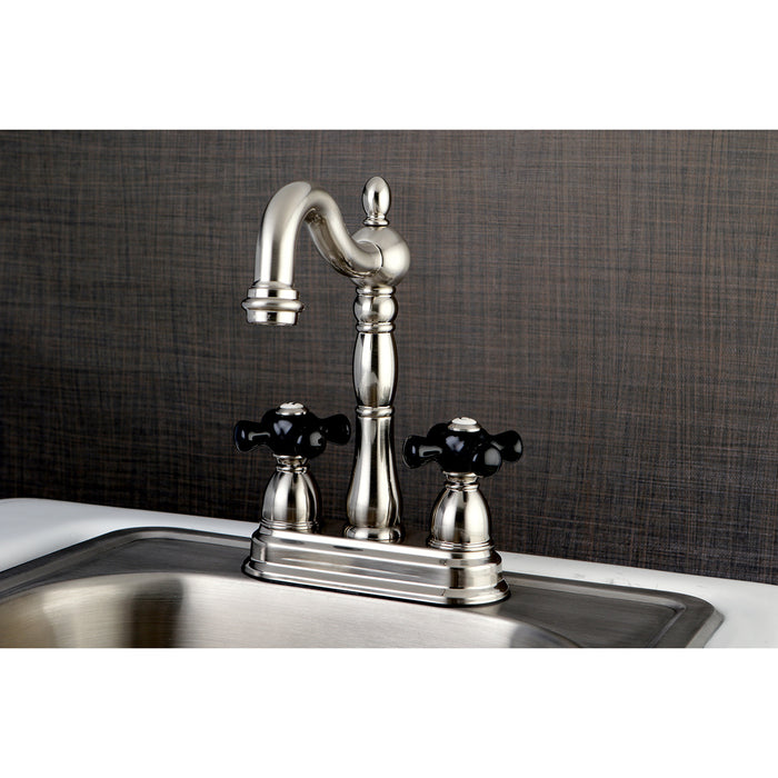 Duchess KB1498PKX Two-Handle 2-Hole Deck Mount Bar Faucet, Brushed Nickel
