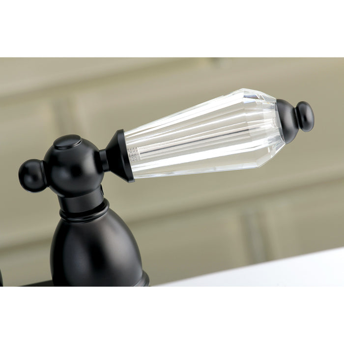 Wilshire KB1605WLL Two-Handle 3-Hole Deck Mount 4" Centerset Bathroom Faucet with Plastic Pop-Up, Oil Rubbed Bronze