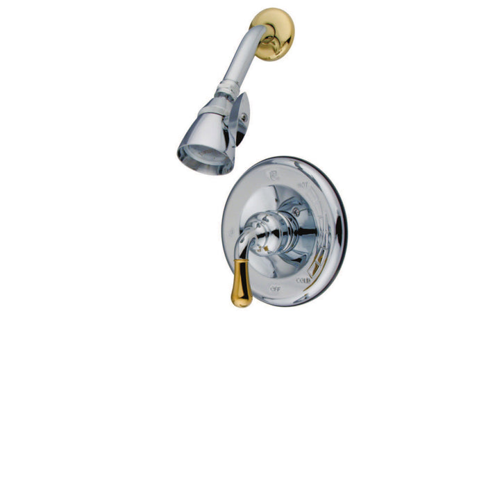 Magellan KB1634SO Single-Handle 2-Hole Wall Mount Shower Faucet, Polished Chrome/Polished Brass