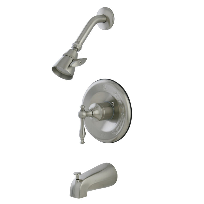 KB1638NL Single-Handle 3-Hole Wall Mount Tub and Shower Faucet, Brushed Nickel