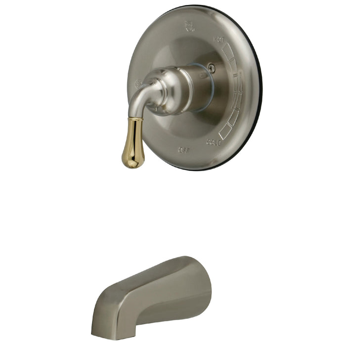 Magellan KB1639TO Single-Handle 2-Hole Wall Mount Tub and Shower Faucet Tub Only, Brushed Nickel/Polished Brass