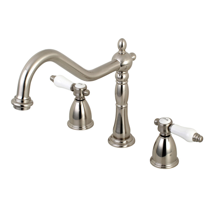 Bel-Air KB1798BPLLS Two-Handle 3-Hole Deck Mount Widespread Kitchen Faucet, Brushed Nickel