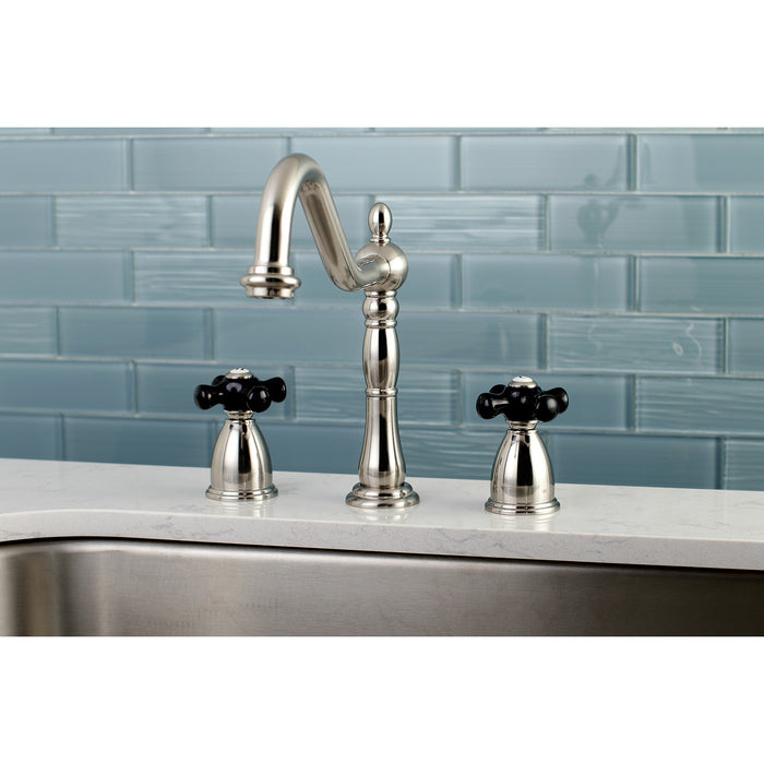 Duchess KB1798PKXLS Two-Handle 3-Hole Deck Mount Widespread Kitchen Faucet, Brushed Nickel