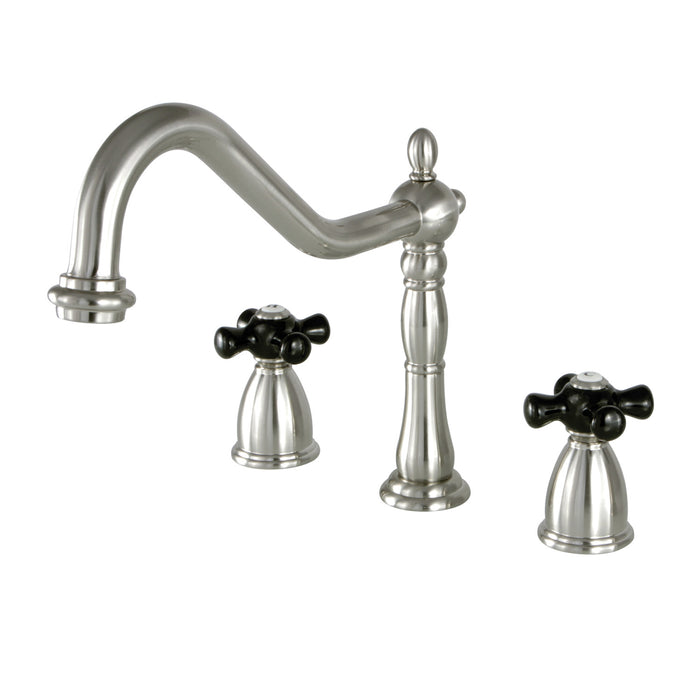 Duchess KB1798PKXLS Two-Handle 3-Hole Deck Mount Widespread Kitchen Faucet, Brushed Nickel