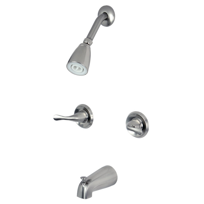 Kingston Tulare KB2248YL - Yosemite Double-Handle Tub and Shower Faucet, Brushed Nickel