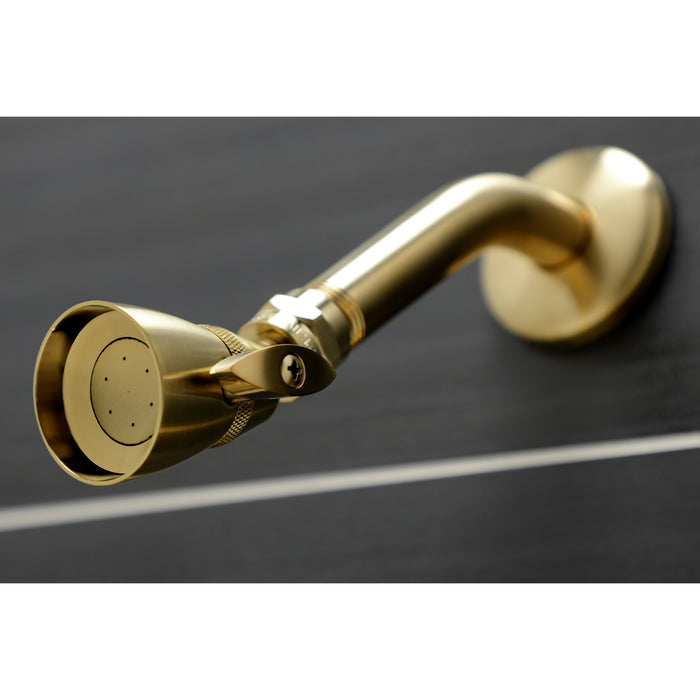 American Classic KB237ACL Three-Handle 5-Hole Wall Mount Tub and Shower Faucet, Brushed Brass